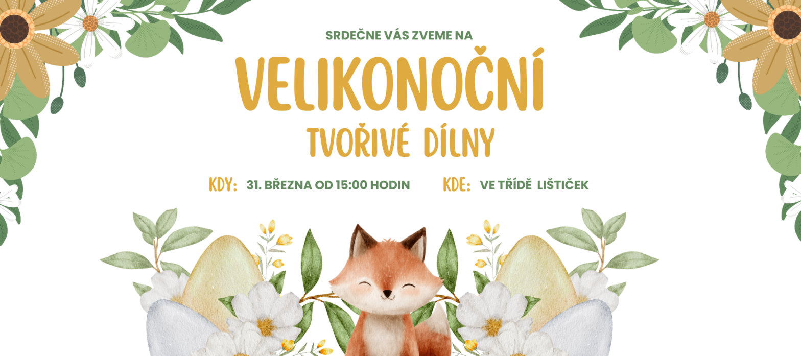 Velikonoční dílny u Lištiček 🦊☀️ 31. 3. 2026